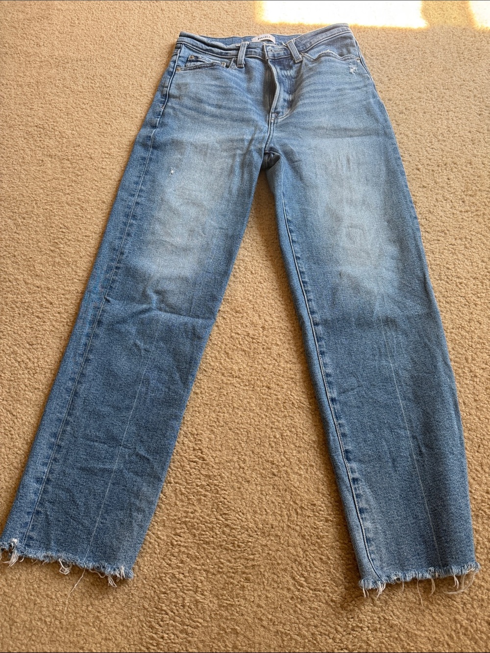 Classic Straight-Leg Light Wash Jeans
